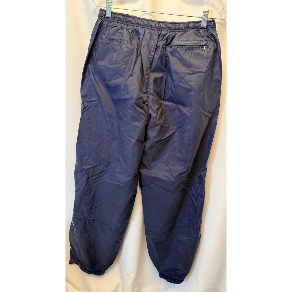 Vintage 90s Nike Windbreaker Track Pants Men's Size M Navy Blue Ankle Zip Nylon - Picture 6 of 13